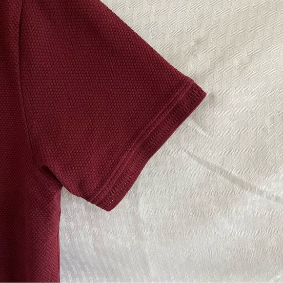 Peter Werth London Polo Collared Pullover Short Sleeve Shirt Maroon Large - Picture 6 of 11